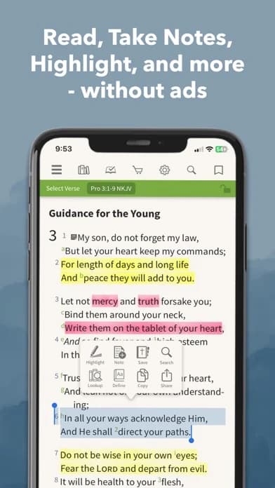 Olive Tree Bible App official U.S. iPhone App Store screenshot, September 2026