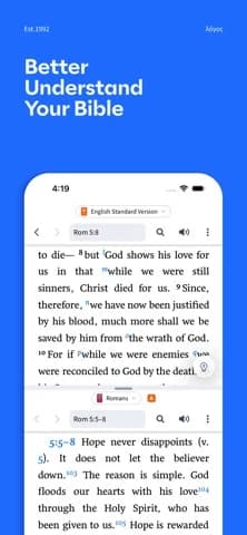 Logos Bible official U.S. iPhone App Store screenshot, September 2026