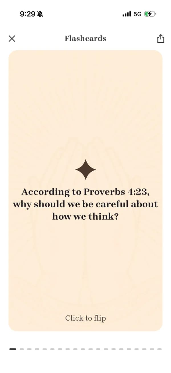 Flashcard generated from sermon notes for weekly review in the Bible Note app