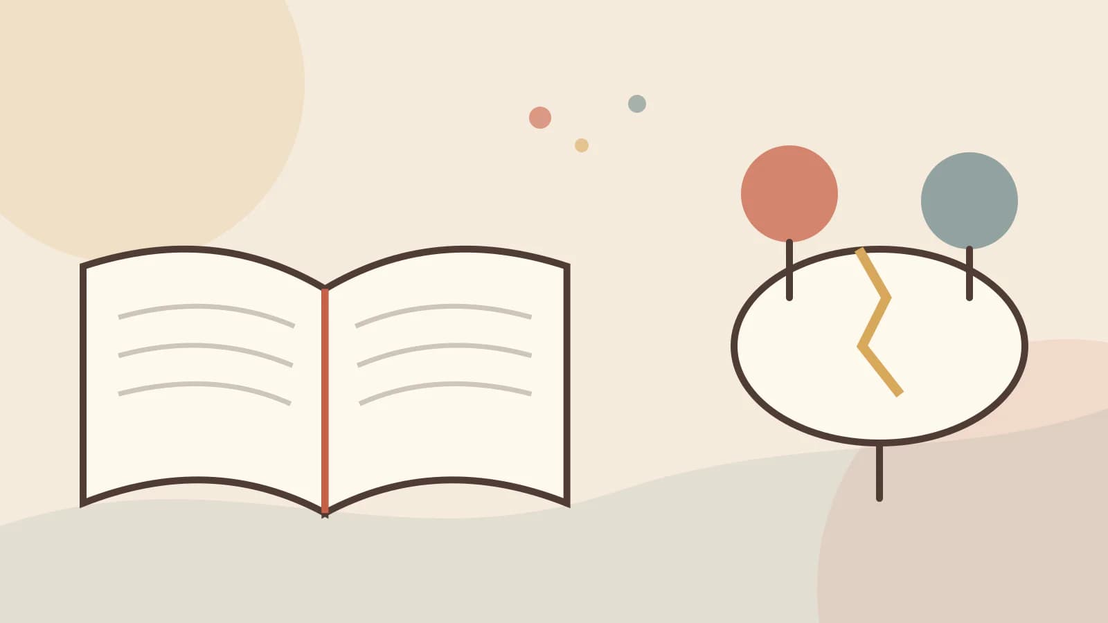 An open Bible with illustrated paths for bible stories about leadership