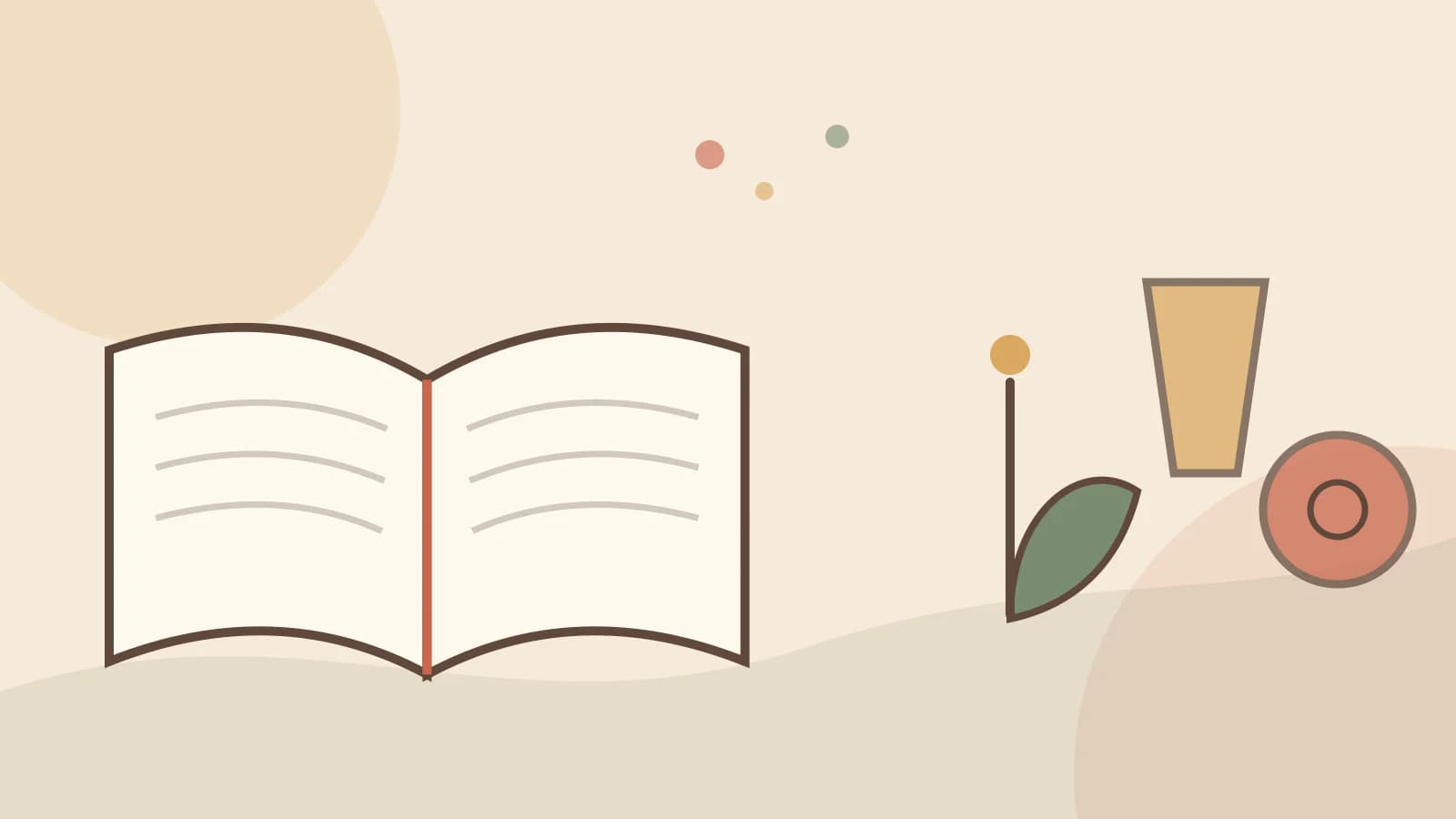 An open Bible with illustrated paths for parables of jesus