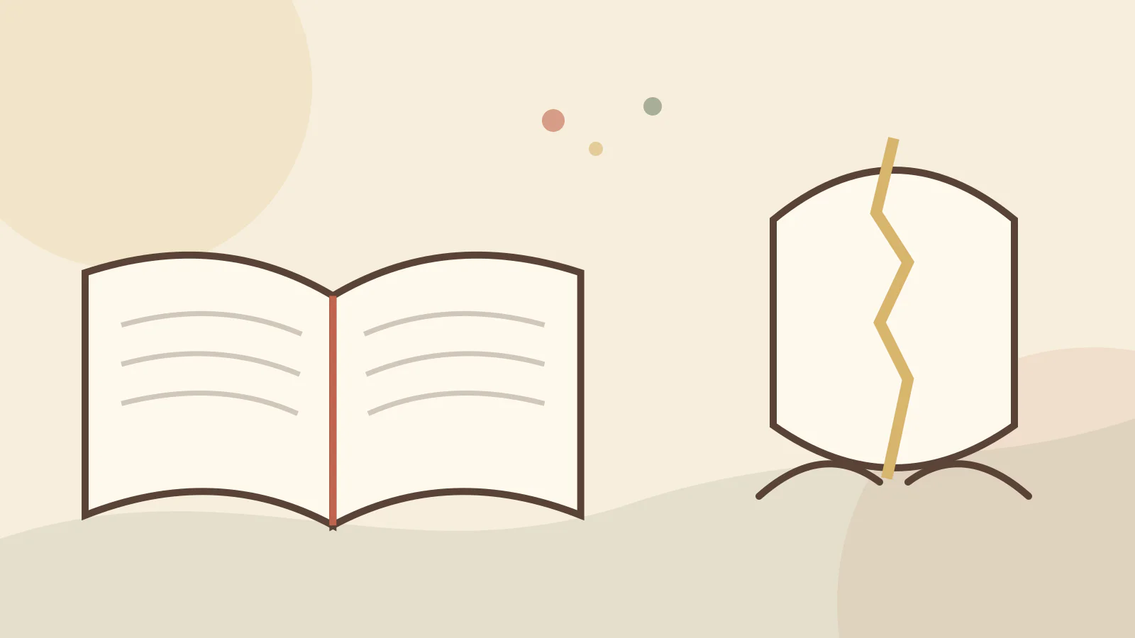 An open Bible with illustrated paths for bible stories about forgiveness