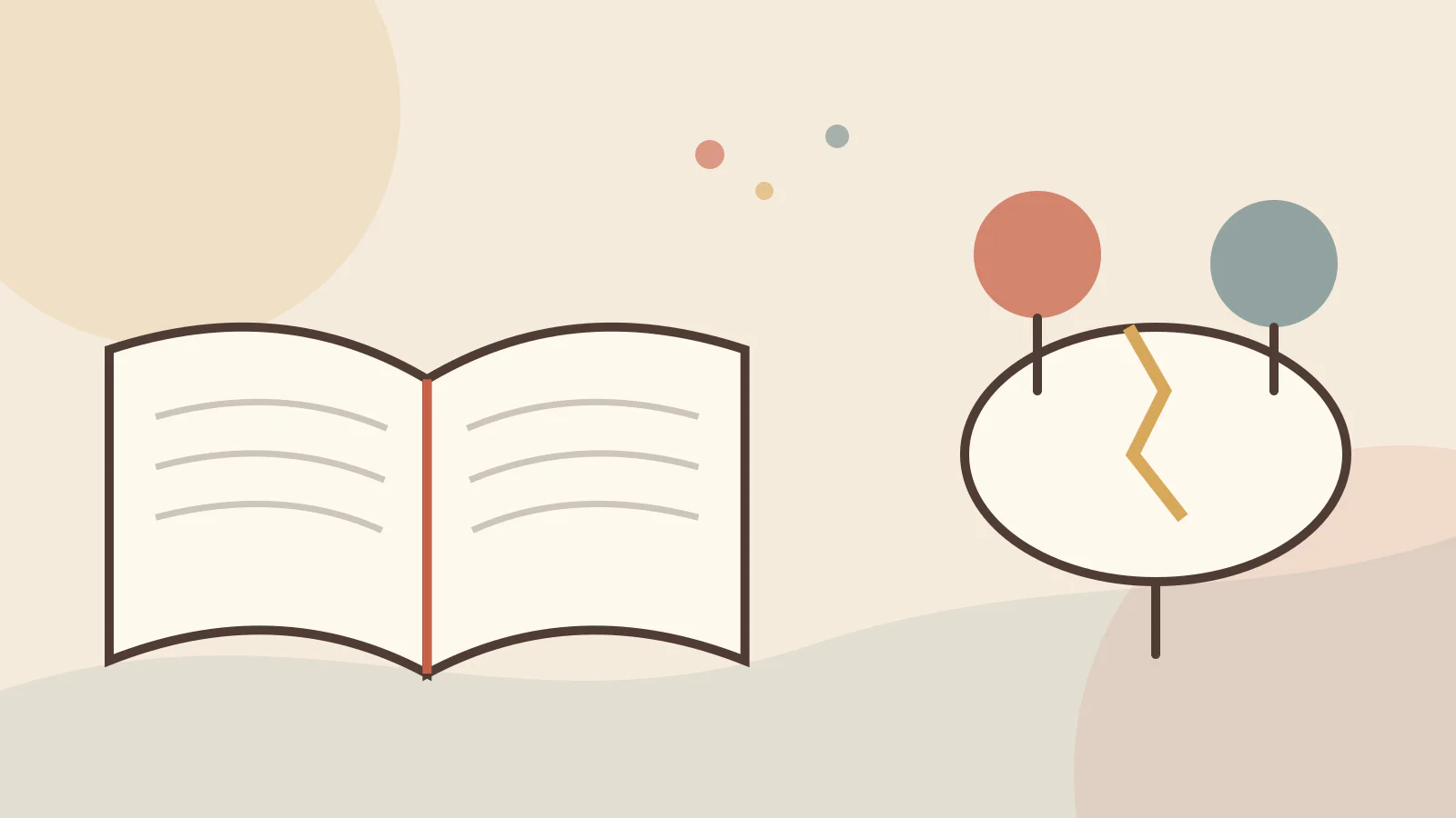 An open Bible with illustrated paths for bible stories about leadership