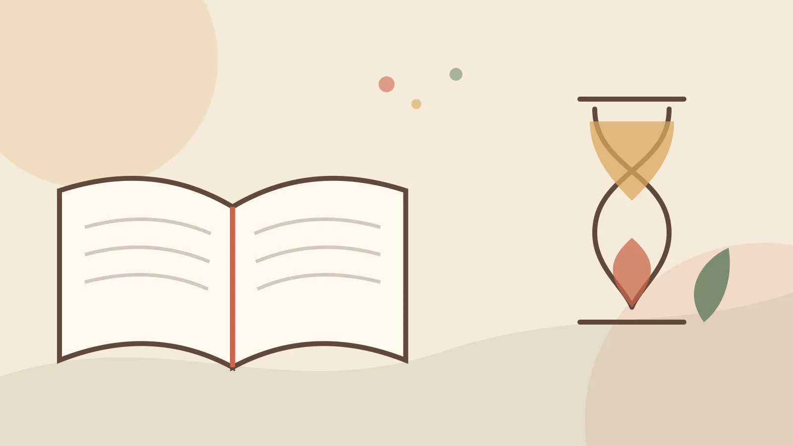An open Bible with illustrated paths for bible stories about patience