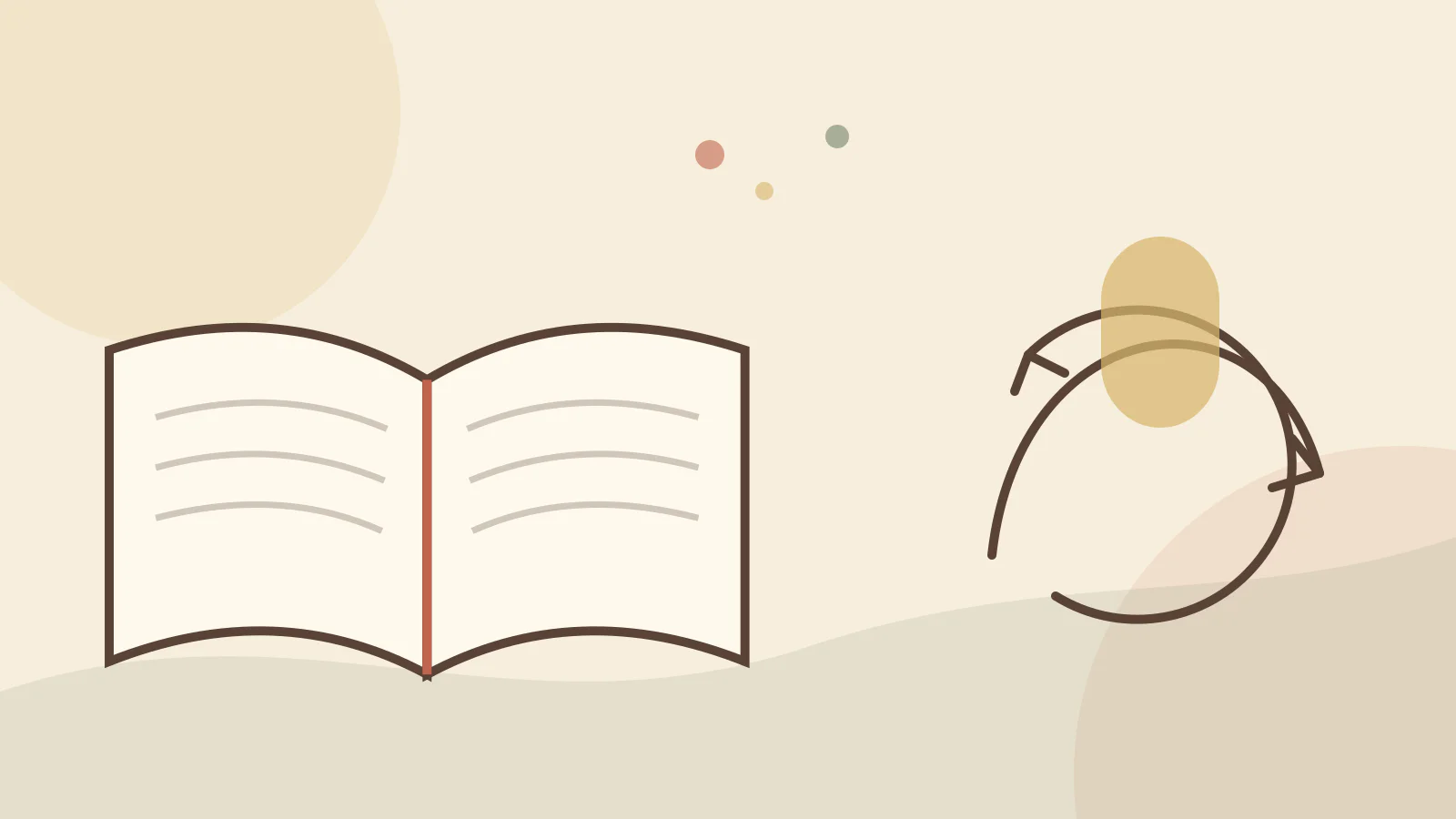 An open Bible with illustrated paths for bible stories about redemption
